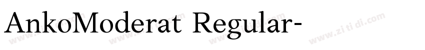 AnkoModerat Regular字体转换